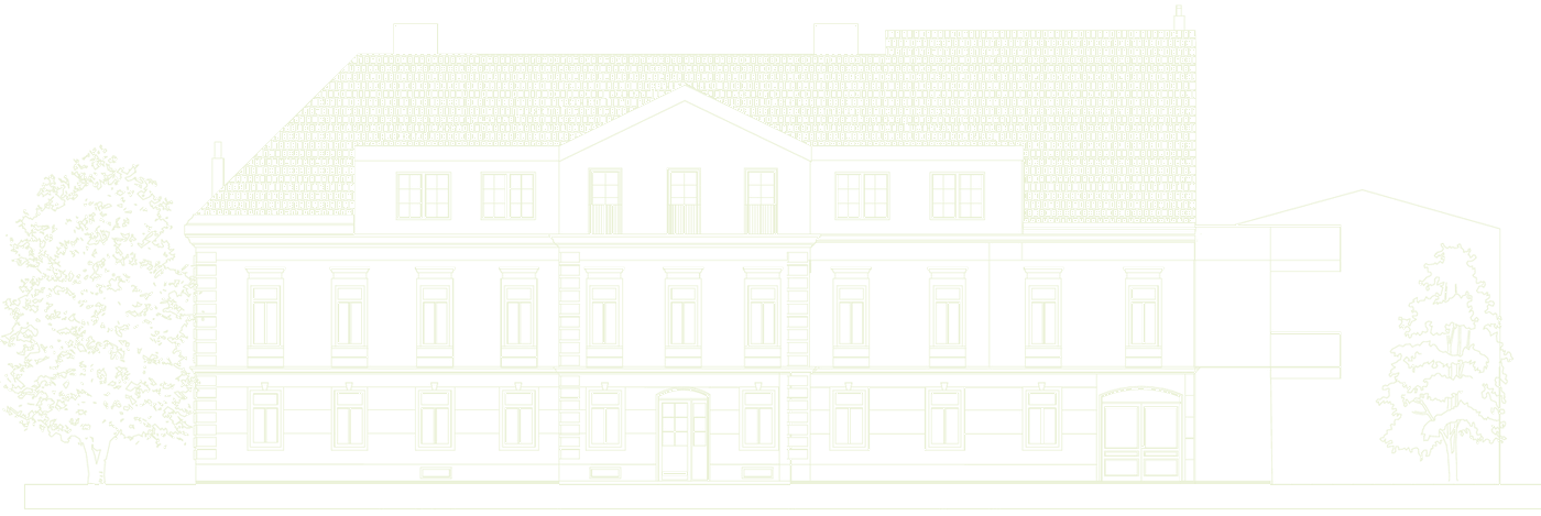 Straßenansicht Hauptplatz 3, Linienzeichnung der Fassade